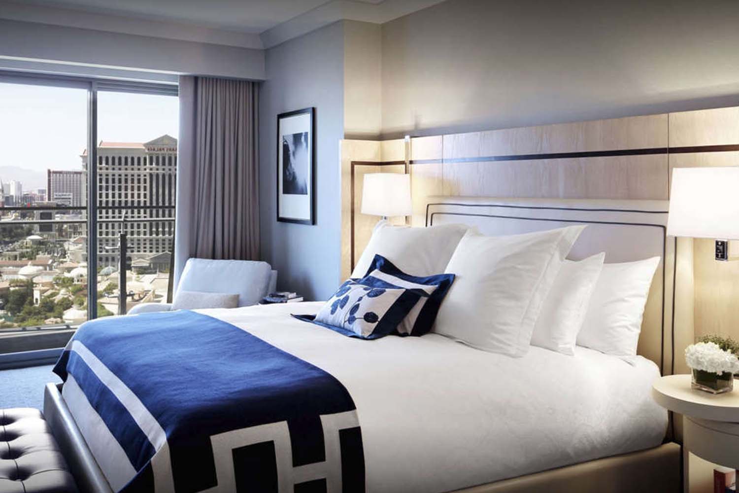 Bellagio Las Vegas - The Resort Room with Double Queen Beds (Caramel) at  the Bellagio Las Vegas