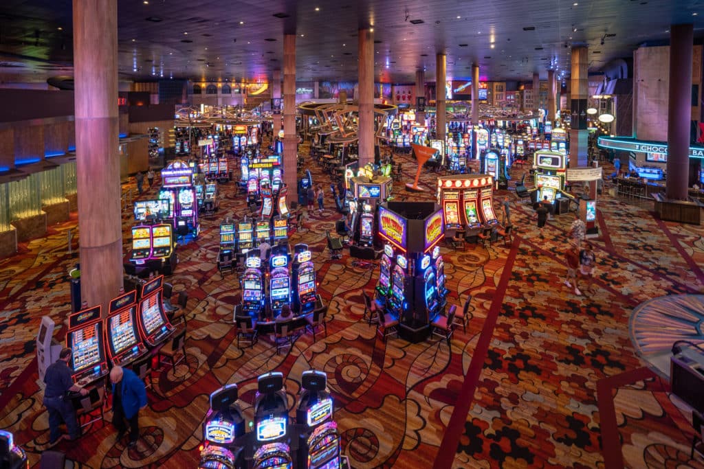 View of the Excalibur Hotel and Casino gamin floor